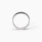 Anello Uomo Mabina Black Code Argento con Zirconi Neri Misura 19