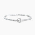 Bracciale Tennis Mabina Argento con Zirconi e Chiusura a Cuore