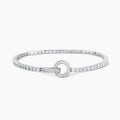Bracciale Tennis Mabina Argento con Zirconi e Chiusura Tonda