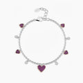 Bracciale Mabina One Love Argento Bicolore con Cuori