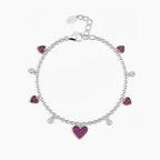 Bracciale Mabina One Love Argento Bicolore con Cuori
