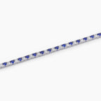 Bracciale Tennis Mabina Argento con Zaffiri Sintetici e Zirconi
