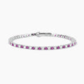 Bracciale Tennis Mabina Argento con Rubini Sintetici e Zirconi