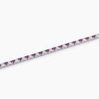 Bracciale Tennis Mabina Argento con Rubini Sintetici e Zirconi