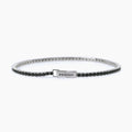 Bracciale Tennis Uomo Mabina Argento con Zirconi Neri 20 cm