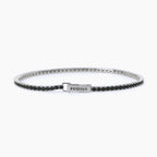 Bracciale Tennis Uomo Mabina Argento con Zirconi Neri 20 cm