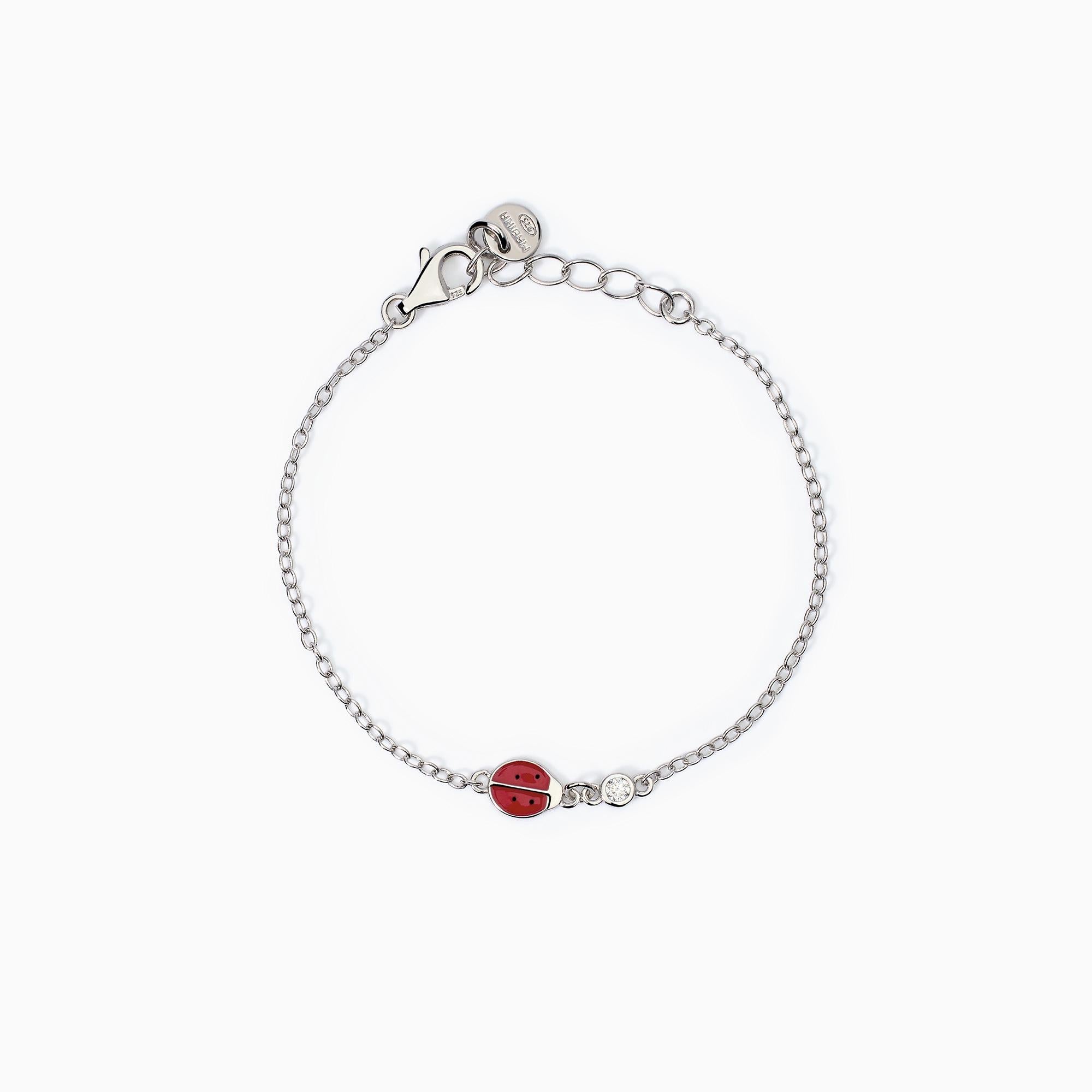 Bracciale Bambina Mabina Junior Fortunella Argento con Coccinella