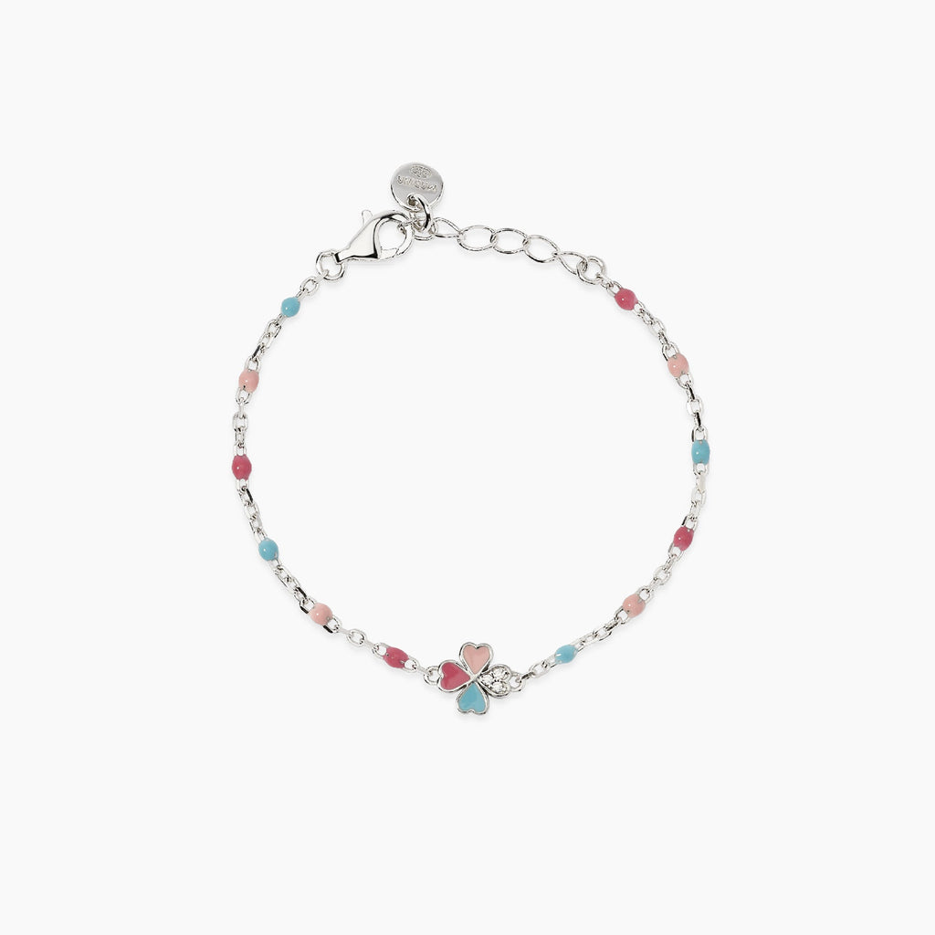 Bracciale Bambina Mabina Junior Cercami Argento con Quadrifoglio