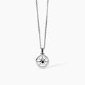 Collana Mabina Uomo Journey Argento 925 Rosa dei Venti Zirconi Neri