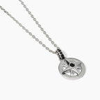 Collana Mabina Uomo Journey Argento 925 Rosa dei Venti Zirconi Neri - vista 2