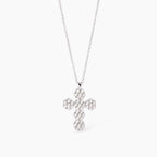 Girocollo Mabina Fior Fiore Croce in Argento 925 con Zirconi