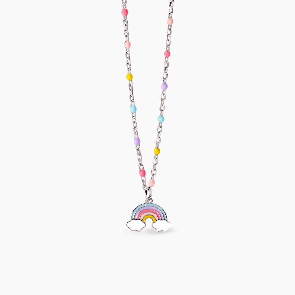 Girocollo Mabina Junior Rainbow Argento 925 Arcobaleno Smaltato
