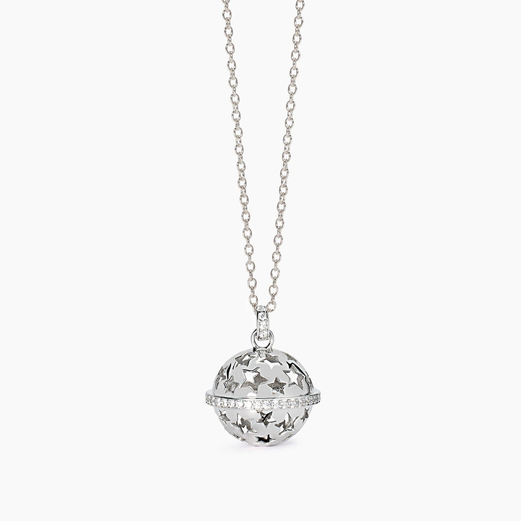 Collana Mabina Chiama Angeli Argento con Stelle e Zirconi