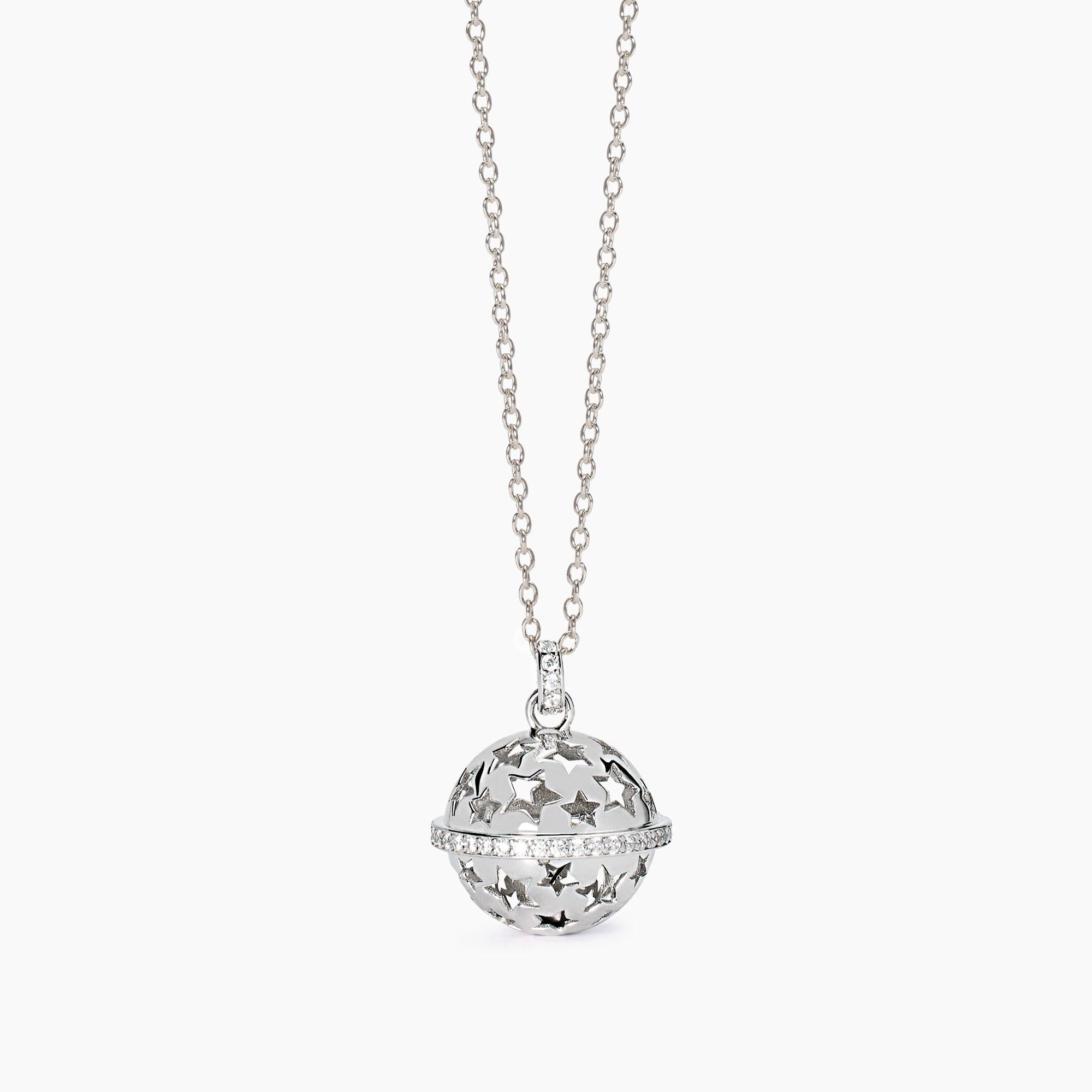 Collana Mabina Chiama Angeli Argento con Stelle e Zirconi