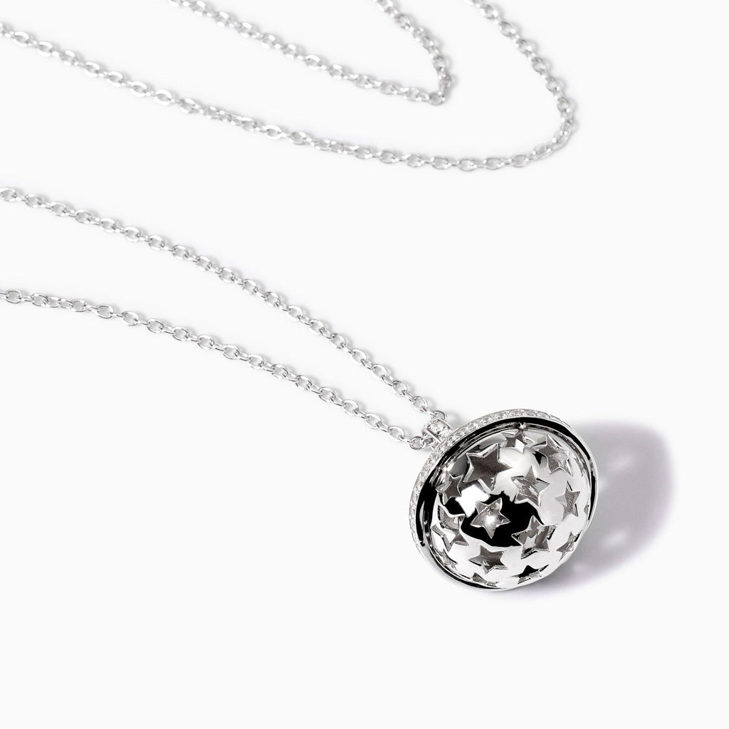Collana Mabina Chiama Angeli Argento con Stelle e Zirconi