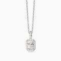 Girocollo Mabina Pendente Ottagonale Argento 925 con Zirconi Baguette