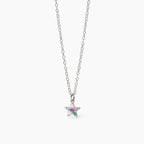 Girocollo Bambina Mabina Junior Étoile Argento con Stella Multicolor