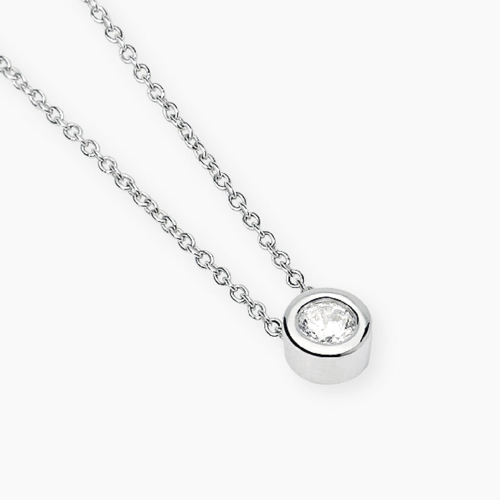 Girocollo Mabina My Diamond Punto Luce Argento 925 Diamante Lab-Grown - vista 2