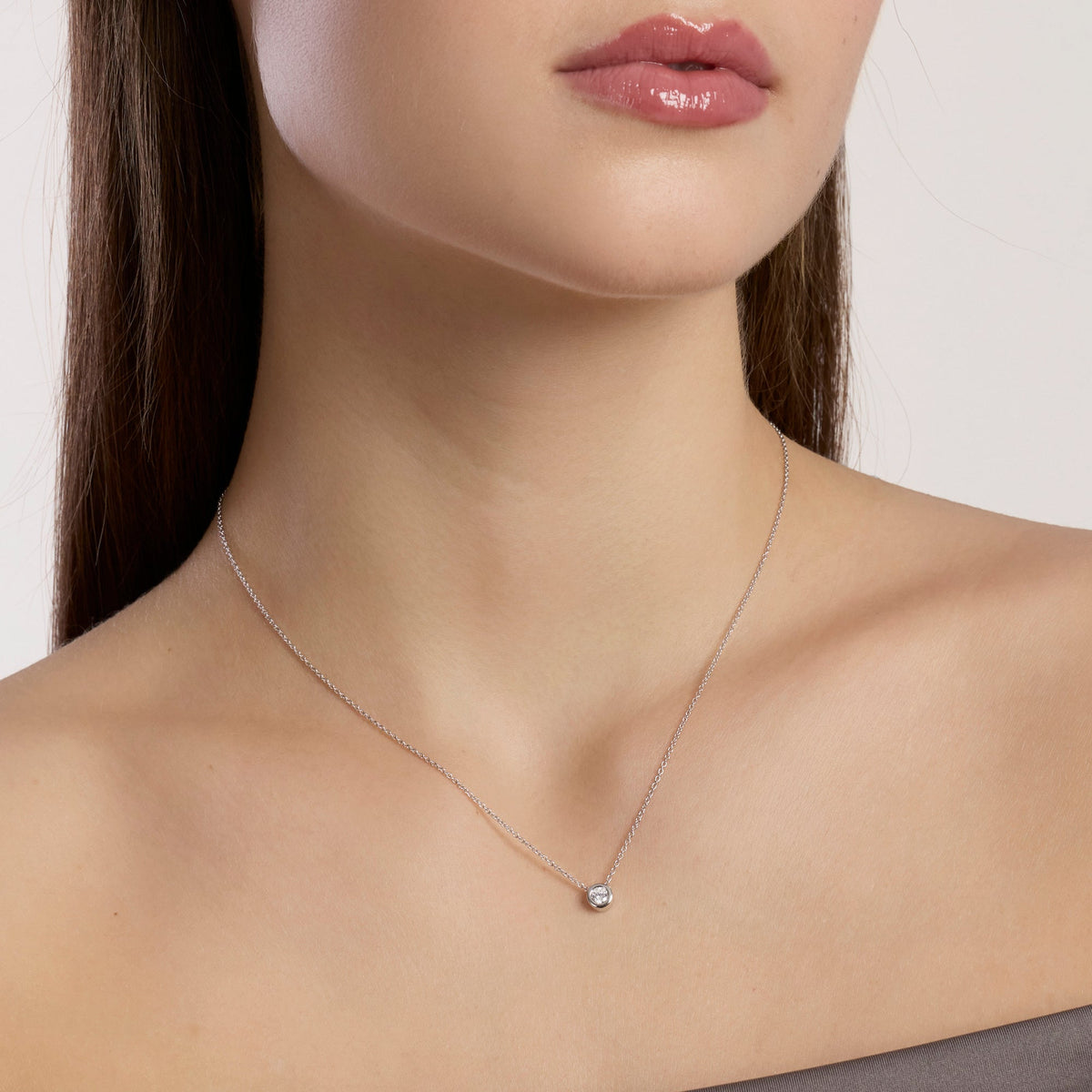 Girocollo Mabina My Diamond Punto Luce Argento 925 Diamante Lab-Grown - vista 3