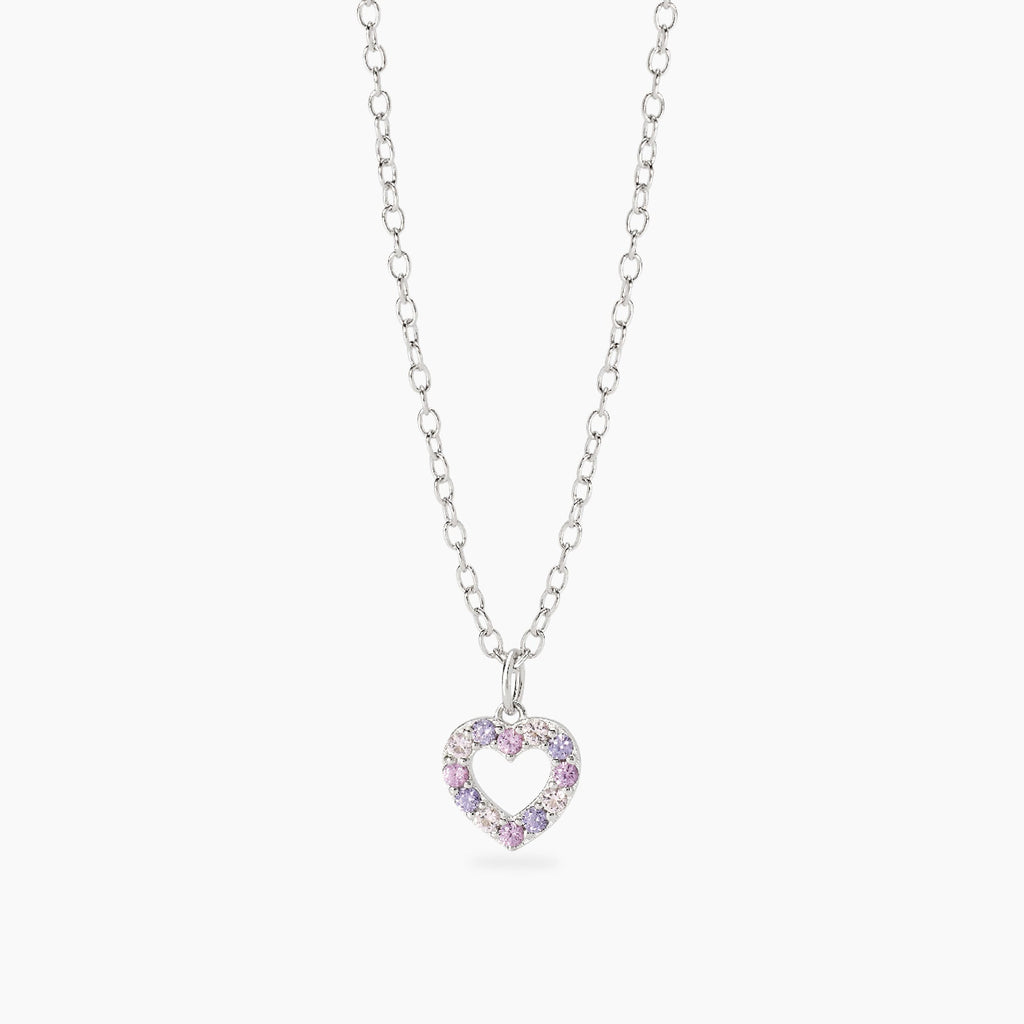 Collana Bambina Mabina Junior Amore Grande Argento con Cuore Rosa