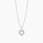 Collana Bambina Mabina Junior Amore Grande Argento con Cuore Rosa