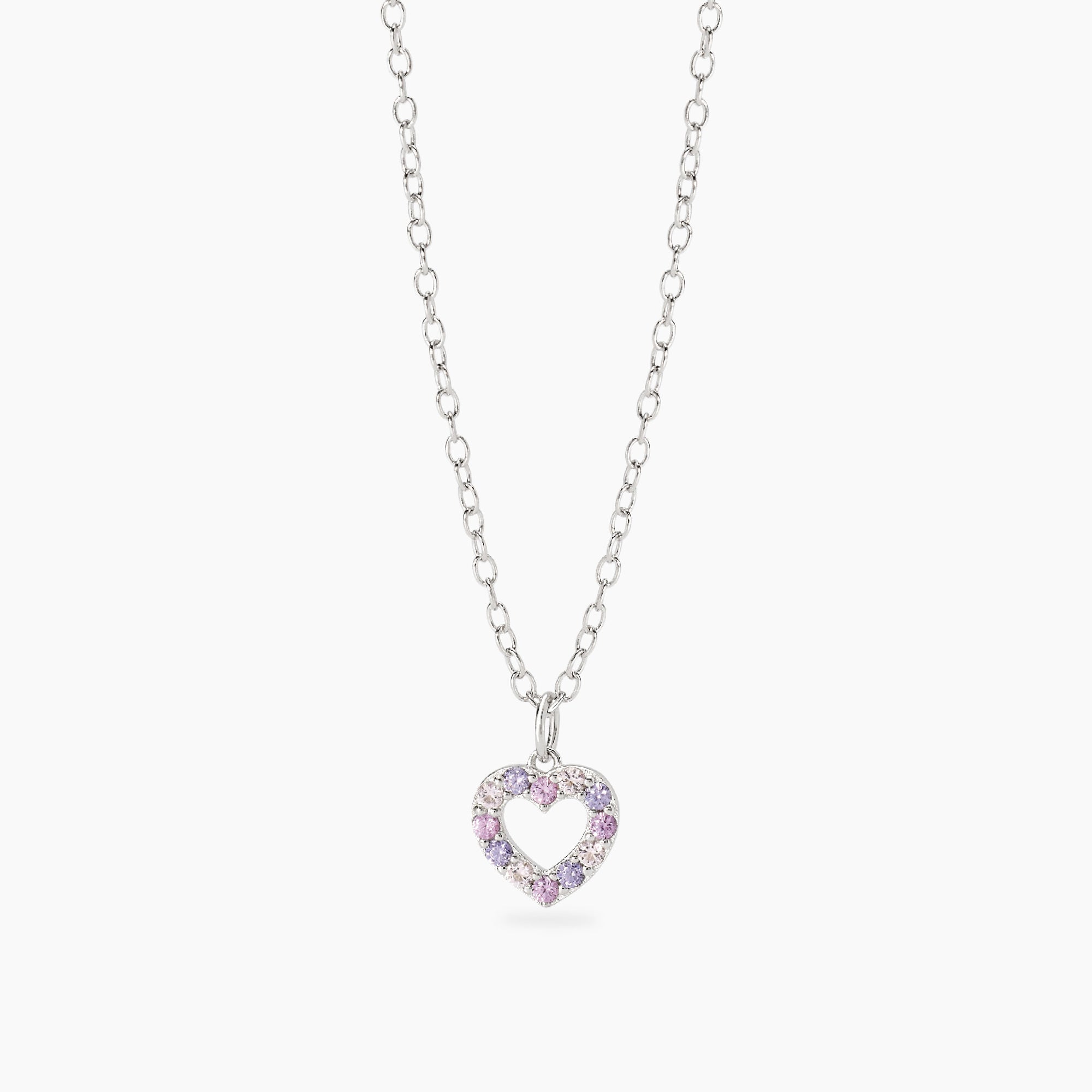 Collana Bambina Mabina Junior Amore Grande Argento con Cuore Rosa
