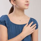 Collana Bambina Mabina Junior Amore Grande Argento con Cuore Rosa