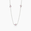 Collana Bambina Mabina Junior Petit Cœur Argento con Cuori Rosa