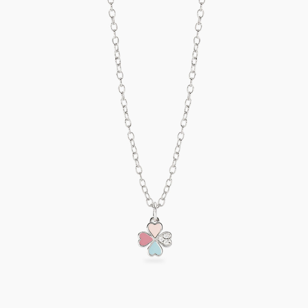 Girocollo Mabina Junior Cercami Argento 925 Quadrifoglio Smaltato