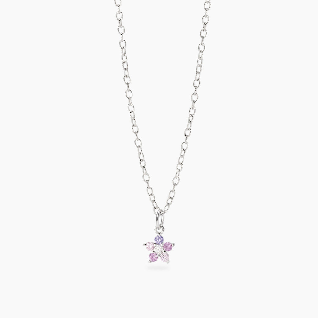 Girocollo Mabina Junior Fun Flower Argento 925 Fiore Rosa