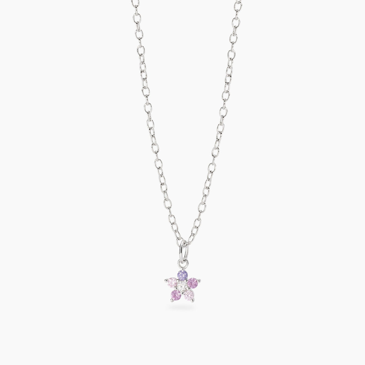 Girocollo Mabina Junior Fun Flower Argento 925 Fiore Rosa