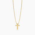 Collana Mabina Uomo Argento 925 Placcato Oro 18K Croce