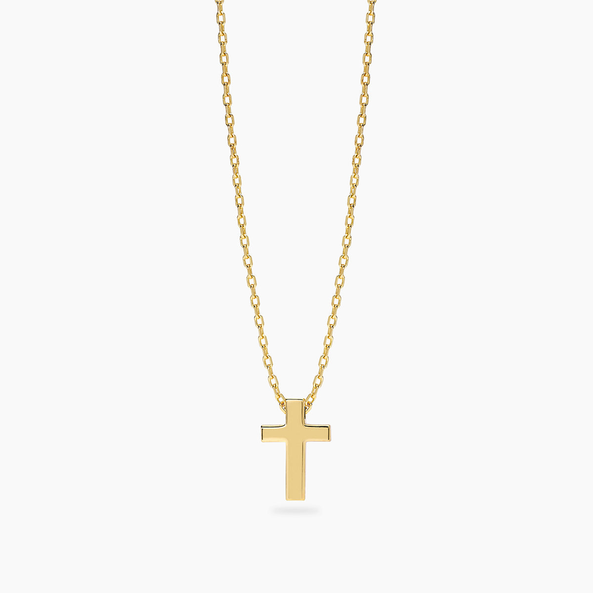 Collana Mabina Uomo Argento 925 Placcato Oro 18K Croce