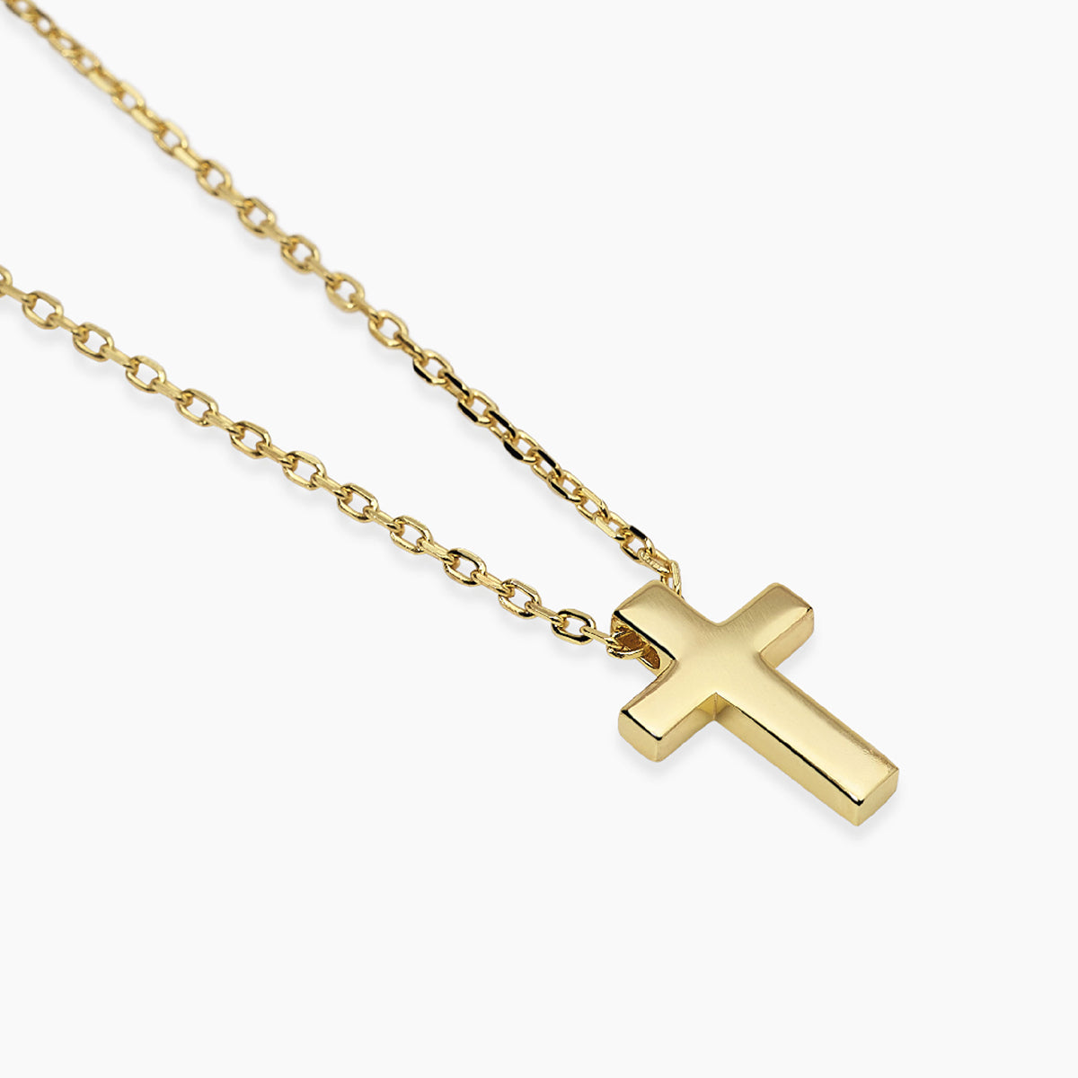 Collana Mabina Uomo Argento 925 Placcato Oro 18K Croce - vista 2