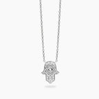Girocollo Mabina Hamsa Mano di Fatima in Argento 925 Rodiato