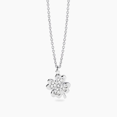 Girocollo Mabina My Diamond Quadrifoglio Argento 925 Diamanti Lab-Grown