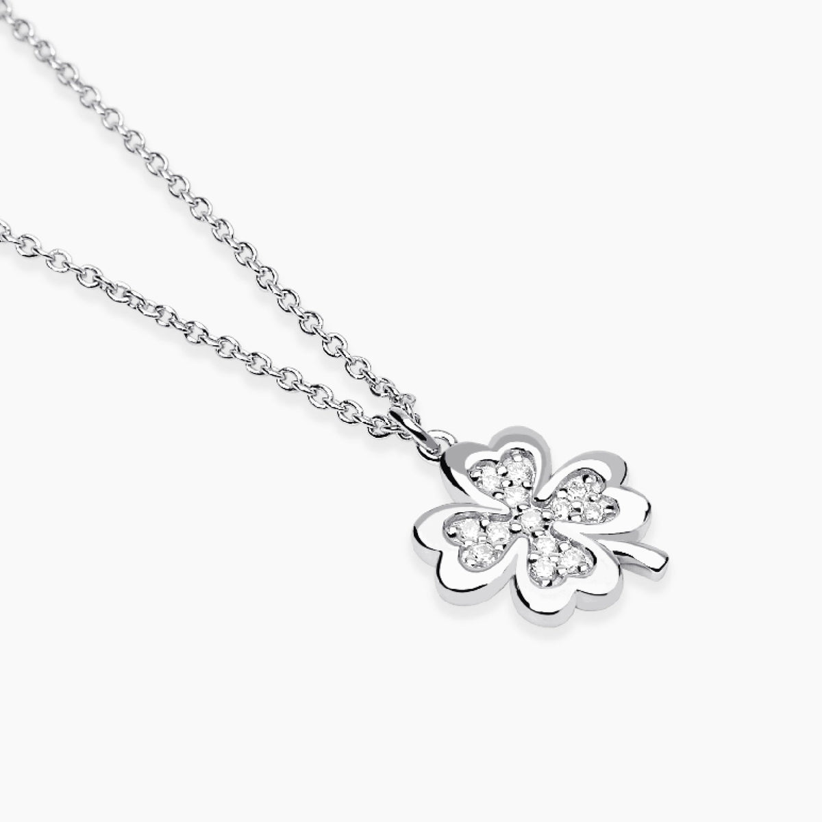 Girocollo Mabina My Diamond Quadrifoglio Argento 925 Diamanti Lab-Grown - vista 2