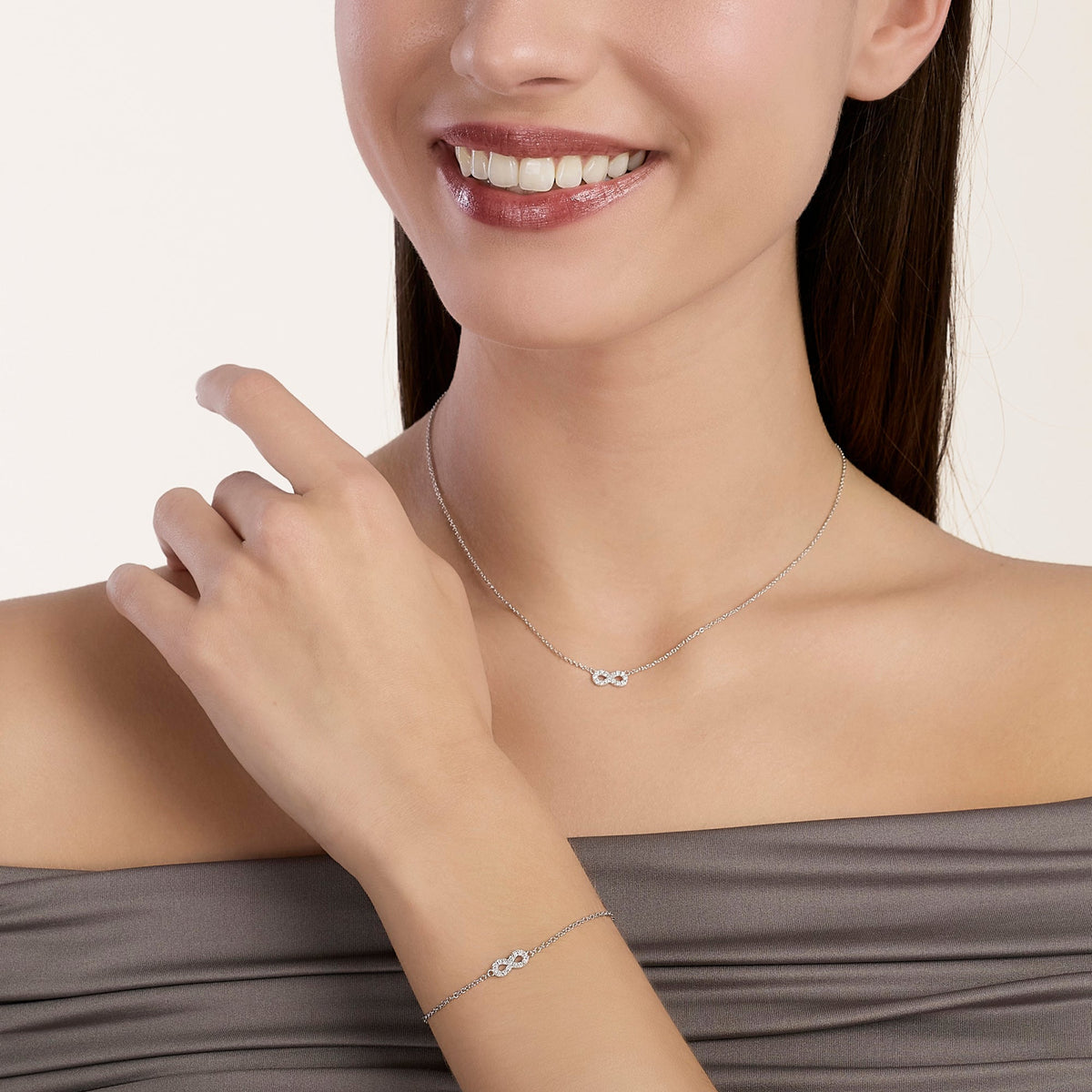 Girocollo Mabina My Diamond Infinito Argento 925 Diamanti Lab-Grown - vista 3
