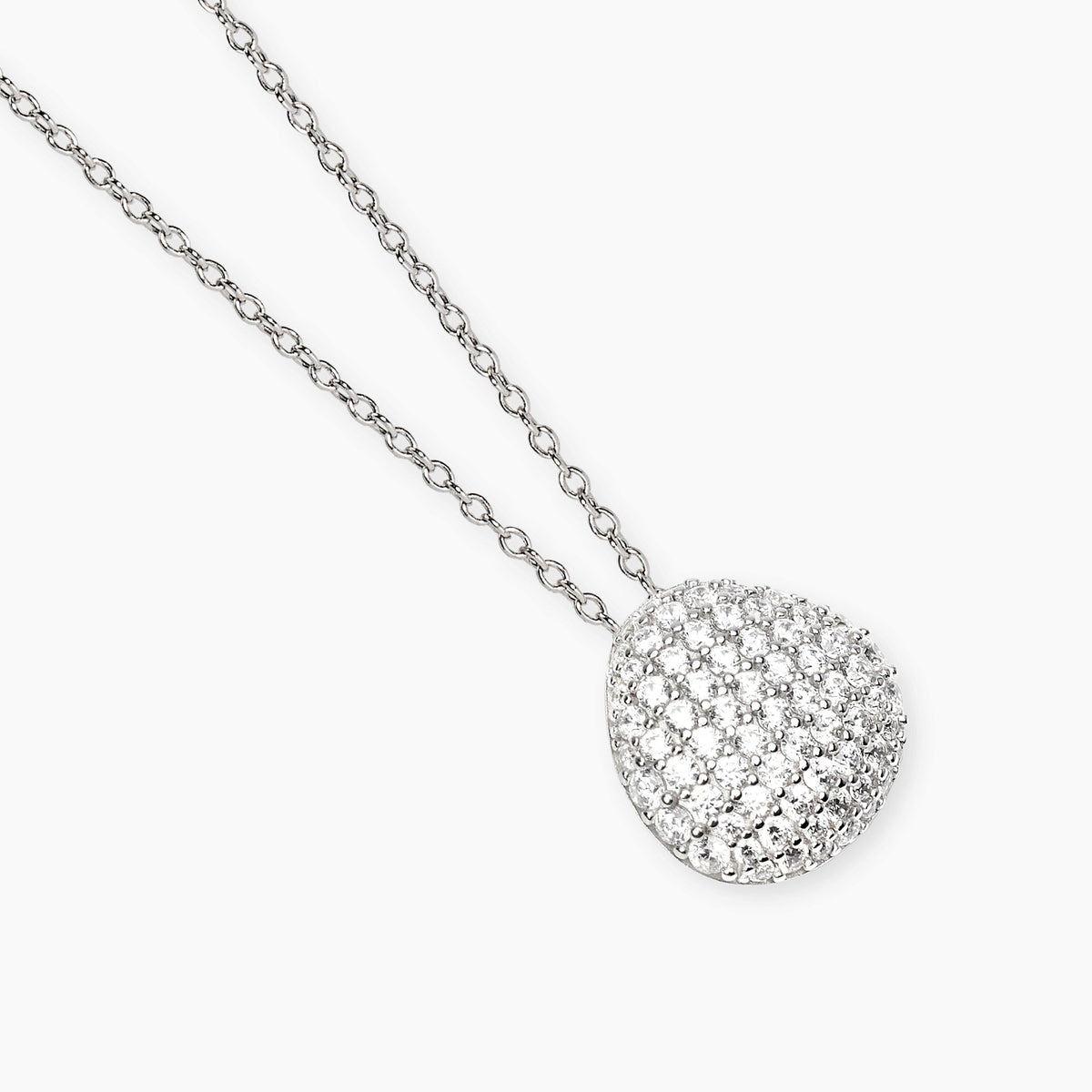 Girocollo Mabina Lucrezia Pendente Pavé in Argento 925 con Zirconi - vista 2