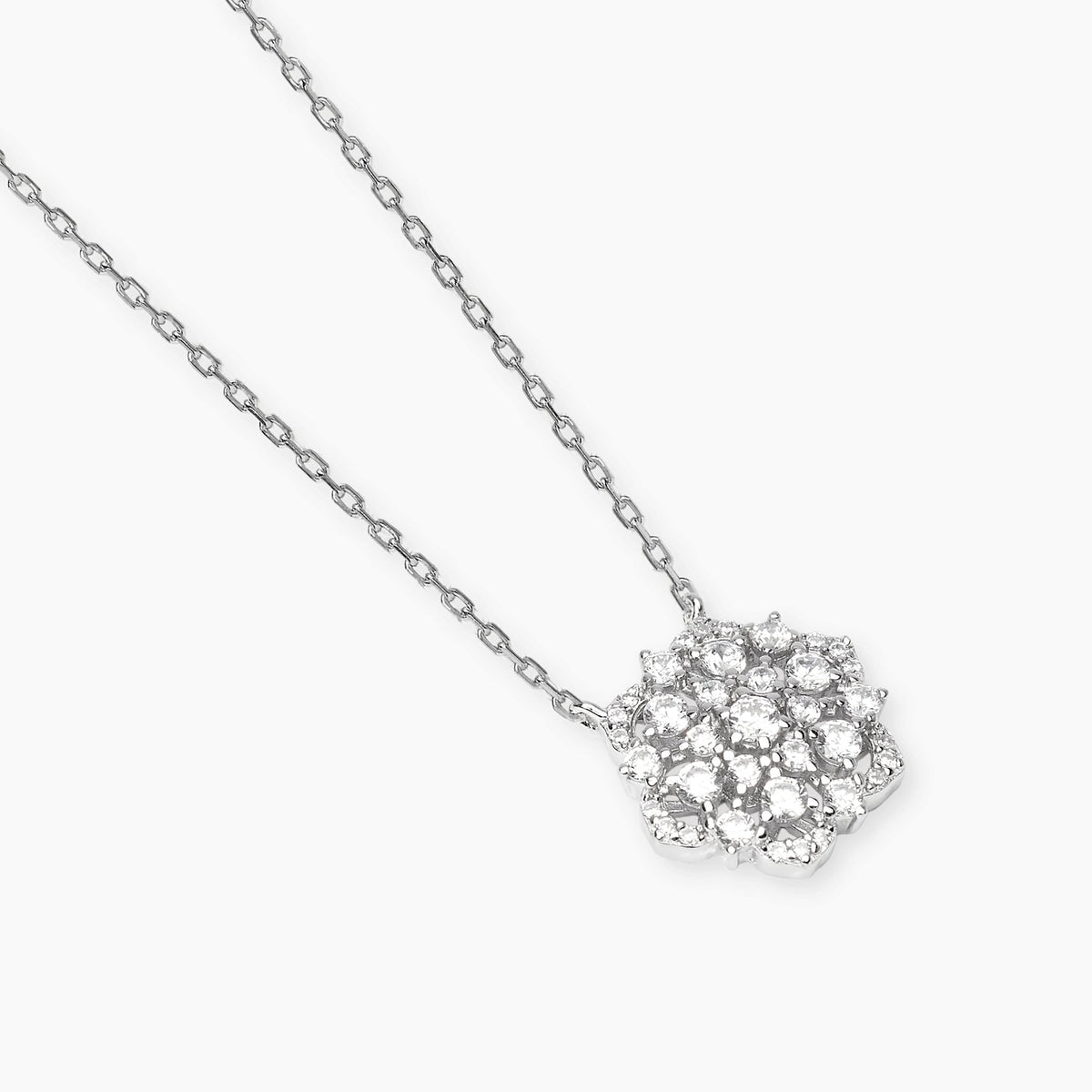 Girocollo Mabina Giardino d'Inverno Fiore in Argento 925 con Zirconi - vista 2