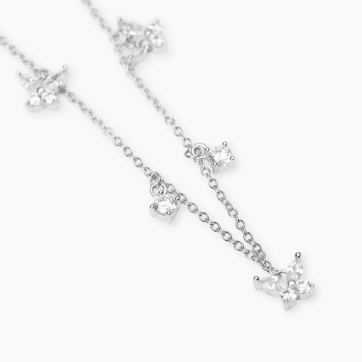 Girocollo Mabina Secret Garden Farfalle in Argento 925 con Zirconi - vista 2
