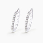 Orecchini a Cerchio Mabina Upper Argento con Zirconi