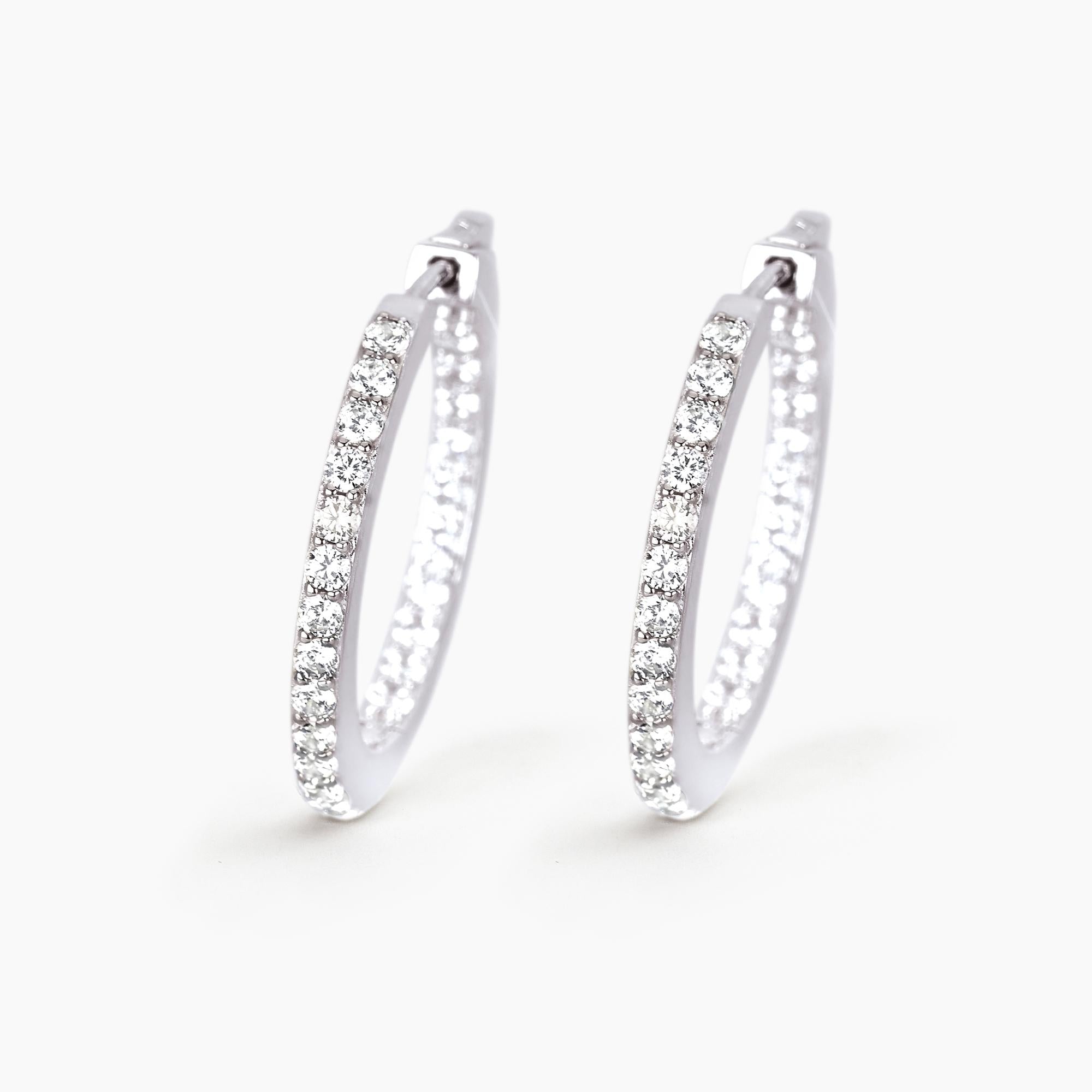 Orecchini a Cerchio Mabina Upper Argento con Zirconi