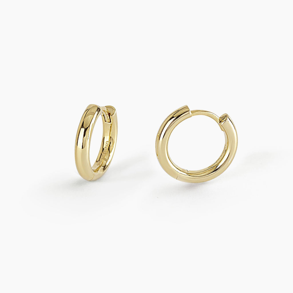Orecchini a Cerchio Mabina Petite Jolie Argento Placcato Oro 15 mm