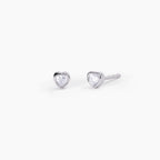 Orecchini Mabina Shiny Punto Luce Cuore Zirconi Argento 925 Rodiato
