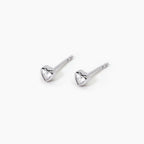Orecchini Mabina Shiny Punto Luce Cuore Zirconi Argento 925 Rodiato - vista 2