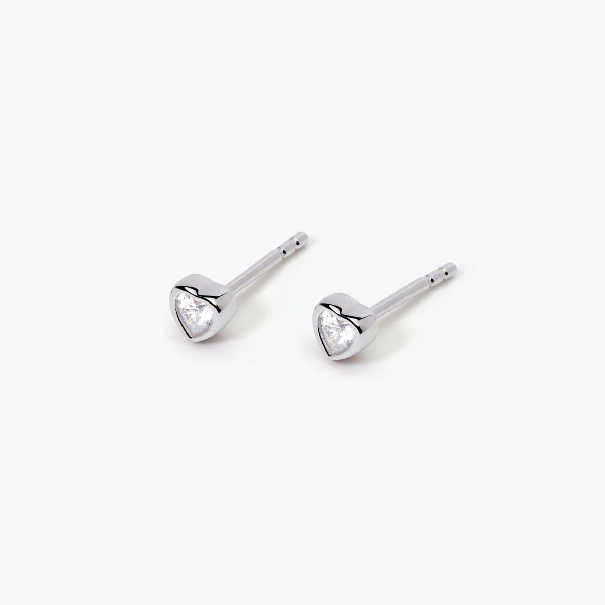 Orecchini Mabina Shiny Punto Luce Cuore Zirconi Argento 925 Rodiato - vista 2