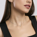 Orecchini Mabina Shiny Punto Luce Cuore Zirconi Argento 925 Rodiato - vista 3