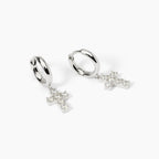Orecchini Mabina Croce del Sud Cerchio con Pendente Croce Argento 925 - vista 2