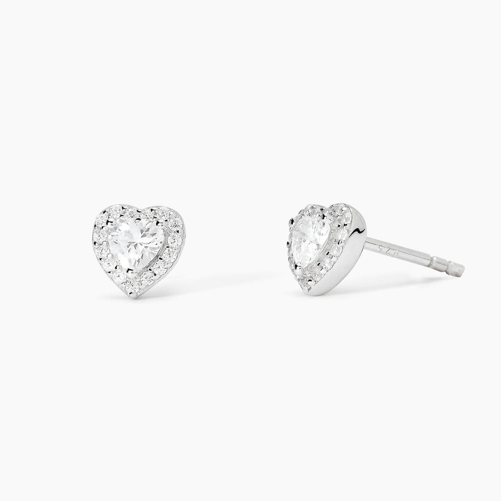 Orecchini Mabina Love Affair Cuore con Zirconi Argento 925 Rodiato